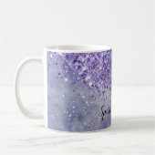 Paarse goudsparkle koffiemok (Links)