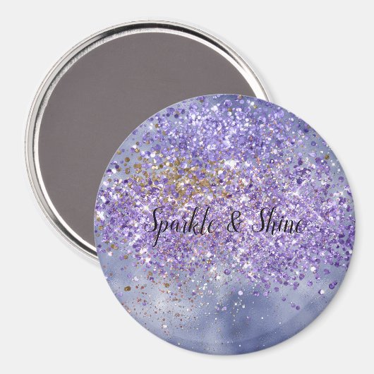 Paarse goudsparkle magneet (Voorkant / Achterkant)