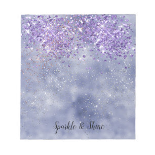 Paarse goudsparkle notitieblok
