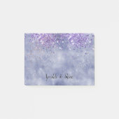 Paarse goudsparkle post-it® notes (Voorkant)