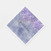 Paarse goudsparkle servet (Hoek)