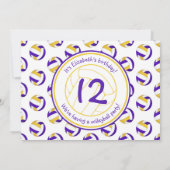 paarse goudsporters volleybalfeest kaart (Achterkant)