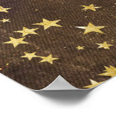 Paarse goudstardust 50e verjaardag poster (Hoek)