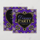 Paarse gouduitvindingen tijdens de avondmaaltijd kaart (Voorkant / Achterkant)