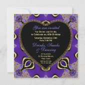 Paarse gouduitvindingen tijdens de avondmaaltijd kaart (Achterkant)