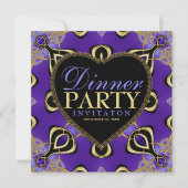 Paarse gouduitvindingen tijdens de avondmaaltijd kaart (Voorkant)