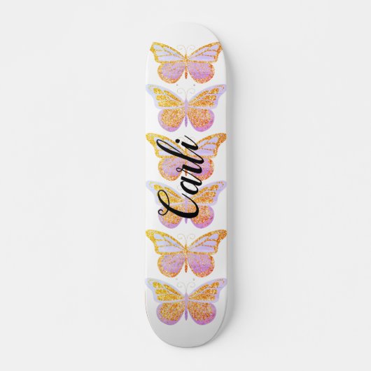 Paarse goudvetten, speciaal gepersonaliseerd persoonlijk skateboard (Voorkant)