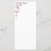 Paarse goudvlinder Boho Elegant Vrijgezellenfeest Menu (Achterkant)