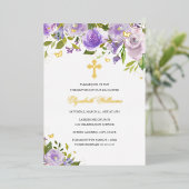 Paarse goudvlinder - boomgaard folie uitnodiging (Staand Voorkant)