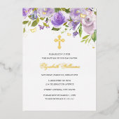 Paarse goudvlinder - boomgaard folie uitnodiging (Voorkant)