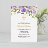 Paarse goudvlinder - boomgaard folie uitnodiging (Staand Voorkant)