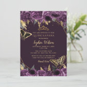 Paarse goudvlinder kaart (Staand voorkant)