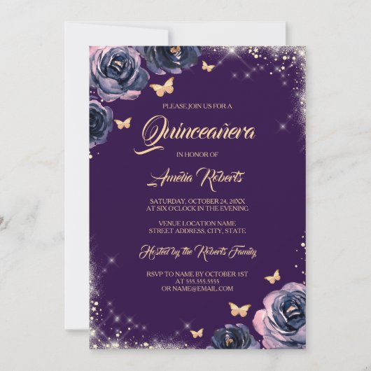 Paarse goudvlinder kaart (Voorkant)