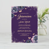 Paarse goudvlinder kaart (Staand voorkant)