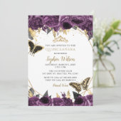 Paarse goudvlinder kaart (Staand voorkant)