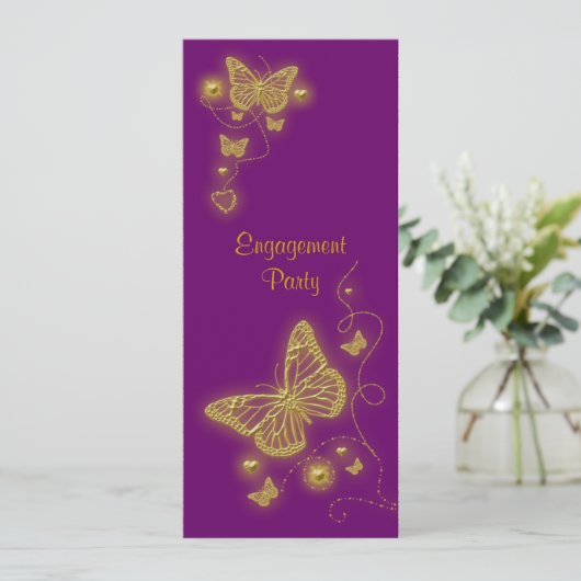 Paarse goudvlinder kaart (Staand voorkant)