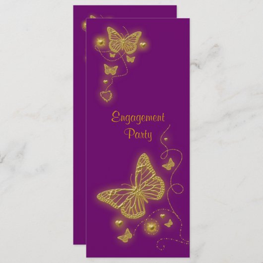 Paarse goudvlinder kaart (Voorkant / Achterkant)