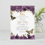 Paarse goudvlindervlinder 16 kaart (Staand voorkant)