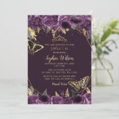 Paarse goudvlindervlinder 16 kaart (Staand voorkant)