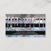 Paarse goudvlokken | Glitter Sequin | Striped Busi Visitekaartje (Achterkant)