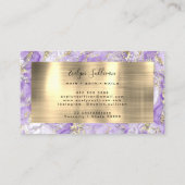 Paarse goudvocht marmer visitekaartje (Achterkant)