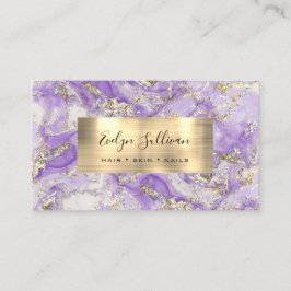 Paarse goudvocht marmer visitekaartje