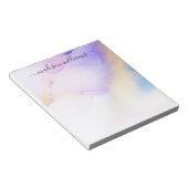 Paarse goudWaterverf Luxe Abstracte naam Notitieblok (Schuin)