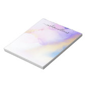 Paarse goudWaterverf Luxe Abstracte naam Notitieblok (Linkerzijde)