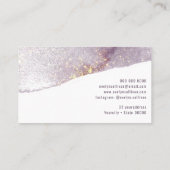 Paarse goudWaterverf Shimmer Visitekaartje (Achterkant)