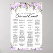 Paarse graafmachine voor het alfabetisch bruiloft poster (Voorkant)