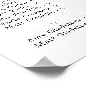 Paarse graafmachine voor het alfabetisch bruiloft poster (Hoek)