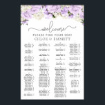 Paarse graafmachine voor het alfabetisch bruiloft poster<br><div class="desc">Een elegante grens van stoffige paarse rozen die verneveld zijn in een groenbladerblad begint met deze alfabetische spreiding. Het welkom wordt geschreven in een populaire trendy manuscriptdoopvont. Met twee regels hieronder kunt u uw welkomstwoord aanpassen. Vier kolommen laten u gemakkelijk namen en lijsten aan lijst toevoegen. Als u meer ruimte...</div>