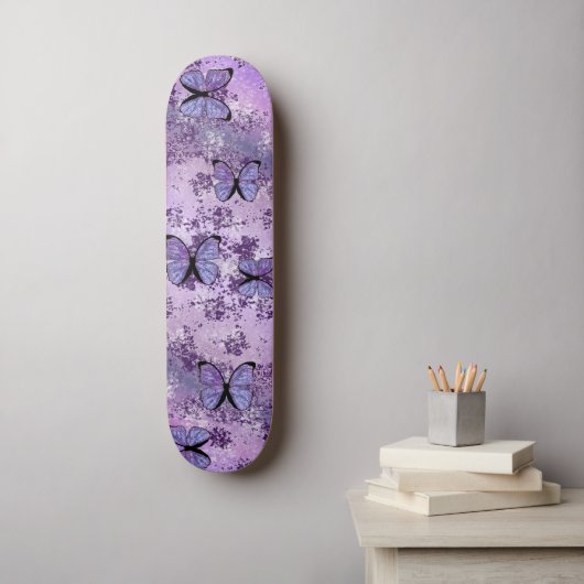 Paarse graafskateboard persoonlijk skateboard (Muurkunst)
