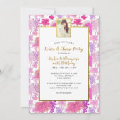 Paarse graafwijnstok Birthday foto Kaart (Voorkant)