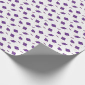 Paarse gradatie Cap Toss Cadeaupapier (Hoek)