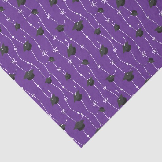 Paarse gradatiekappen en lint tissuepapier (Detail)