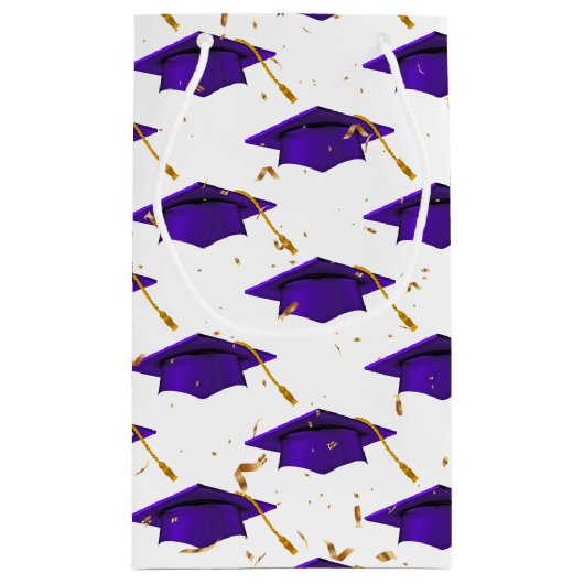 Paarse gradatieknop met Confetti Klein Cadeauzakje (Achterkant)