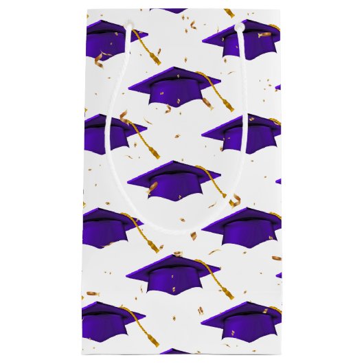 Paarse gradatieknop met Confetti Klein Cadeauzakje (Voorkant)