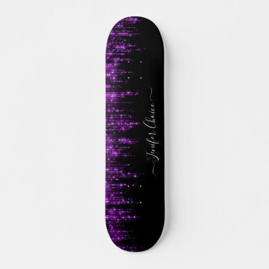 Paarse gradiënt Aangepaste naam Skateboard (Voorkant)
