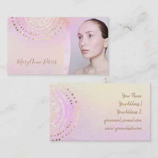 paarse gradiënt achtergrond visitekaartje (Voorkant / Achterkant)