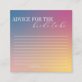Paarse Gradiënt Advies voor Bruid Vrijgezellenfees Informatiekaartje