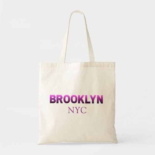 Paarse Gradiënt Brooklyn New York wijken Tote Bag (Voorkant)