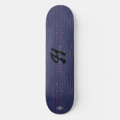Paarse gradiënt Burst Monogram HAMbWG Skateboard (Voorkant)
