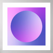 Paarse Gradiënt Cirkel Vignet Abstract Ontwerp Poster (Voorkant)