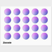 Paarse Gradiënt Cirkel Vignet Abstract Ontwerp Ronde Sticker (Vel)