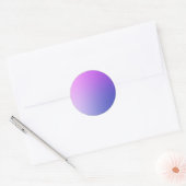 Paarse Gradiënt Cirkel Vignet Abstract Ontwerp Ronde Sticker (Envelop)