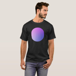 Paarse Gradiënt Cirkel Vignet Abstract Ontwerp T-shirt
