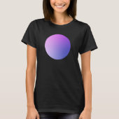 Paarse Gradiënt Cirkel Vignette Abstract Ontwerp T-shirt (Voorkant)