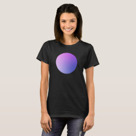 Paarse Gradiënt Cirkel Vignette Abstract Ontwerp T-shirt