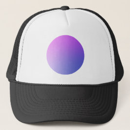 Paarse Gradiënt Cirkel Vignette Abstract Ontwerp Trucker Pet